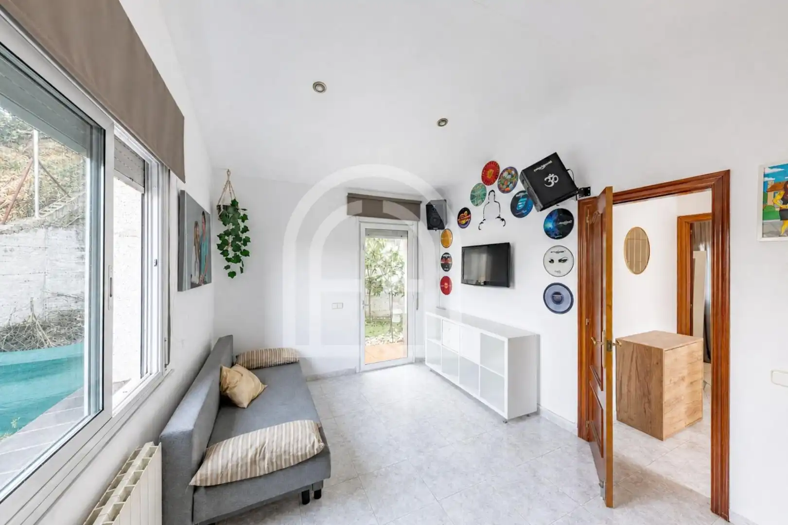 Sala de estar de Casa o chalet en venta en Sant Fost de Campsentelles con Calefacción, Jardín privado y Terraza