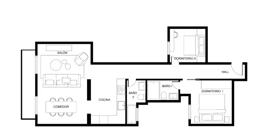 Apartament de lloguer en Barcelona amb Aire condicionat, Calefacció i Moblat