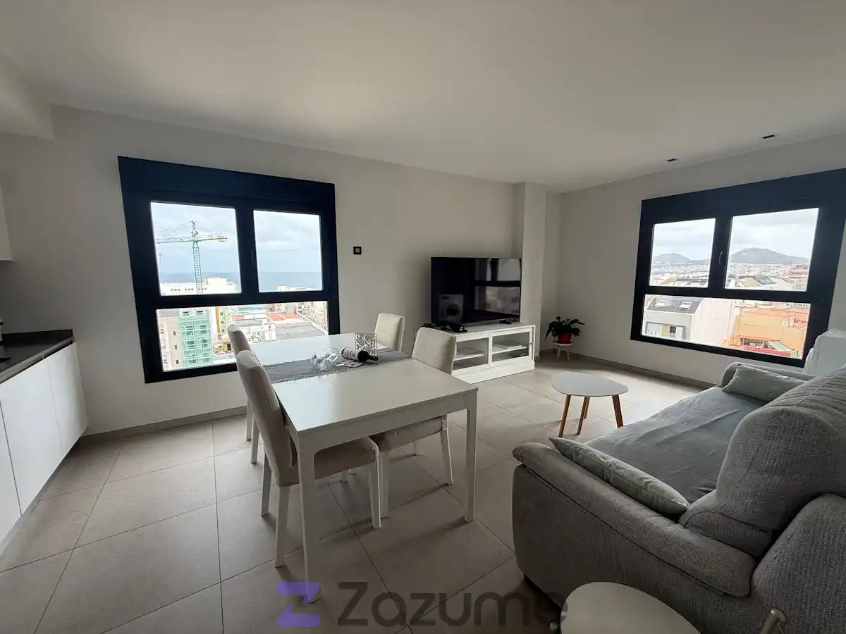 Sala de estar de Piso de alquiler en Las Palmas de Gran Canaria con Amueblado, Horno y Lavadora