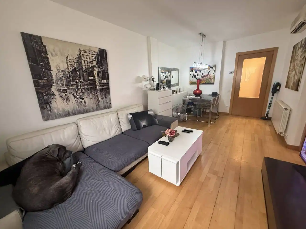 Wohnzimmer von Wohnung zum Verkauf in Sabadell mit Klimaanlage, Heizung und Parkett