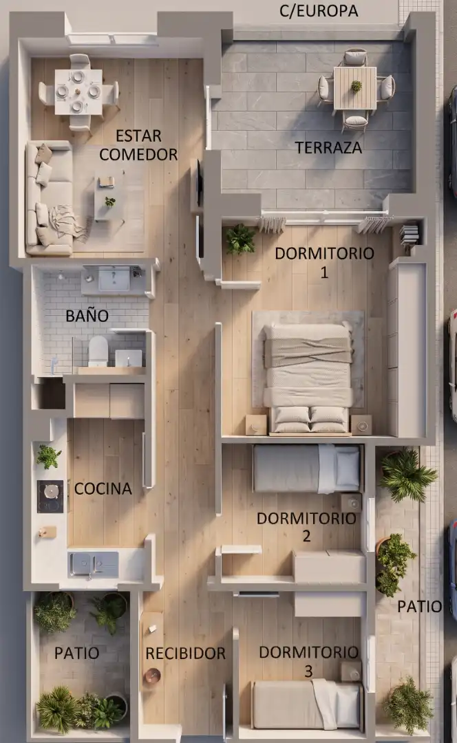 Habitación de Ático en venta en Barcelona con Aire acondicionado, Calefacción y Terraza
