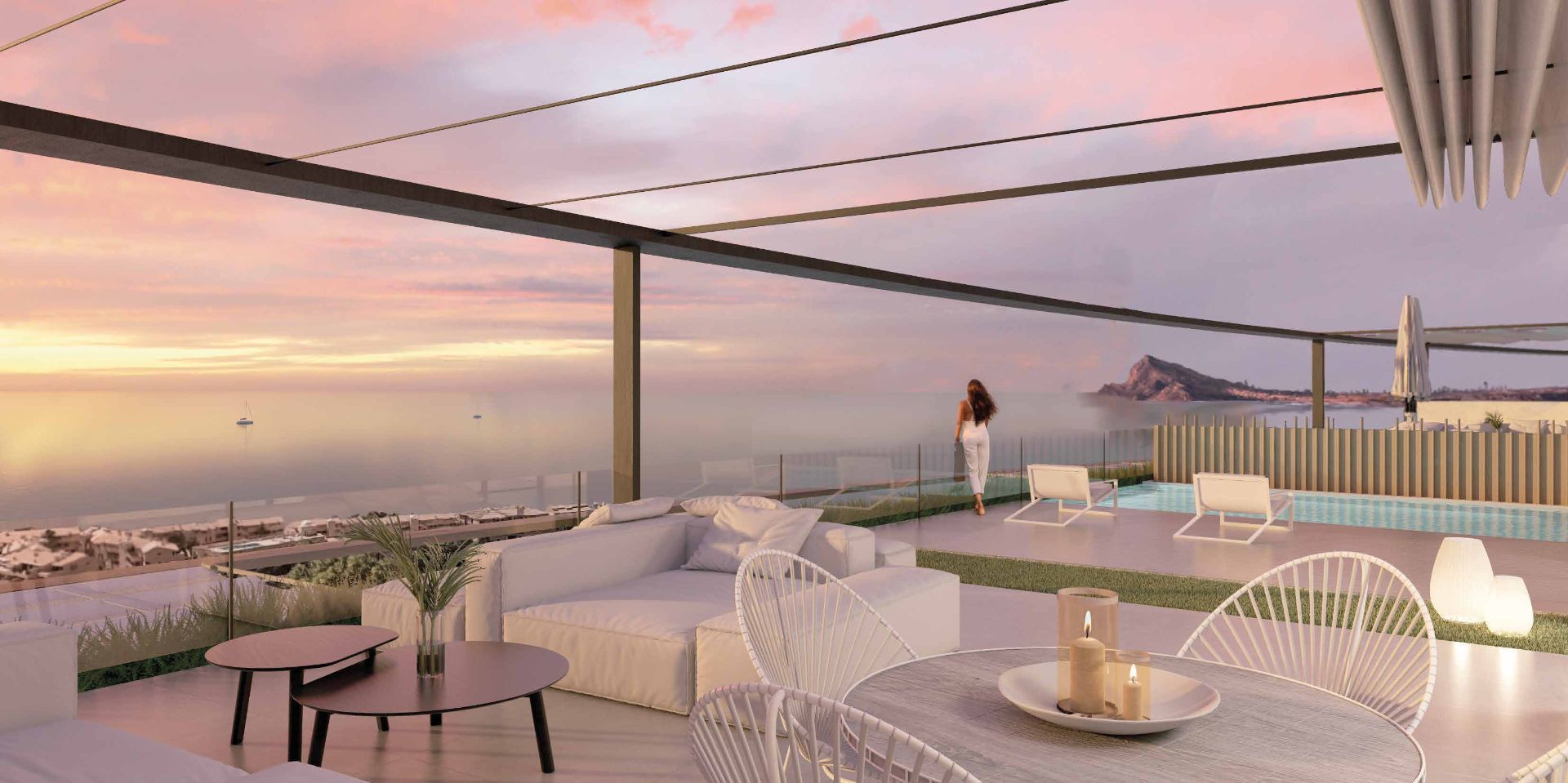 Terrace of Apartment for sale in Calpe / Calp  with Air Conditioner, Heating and Terrace