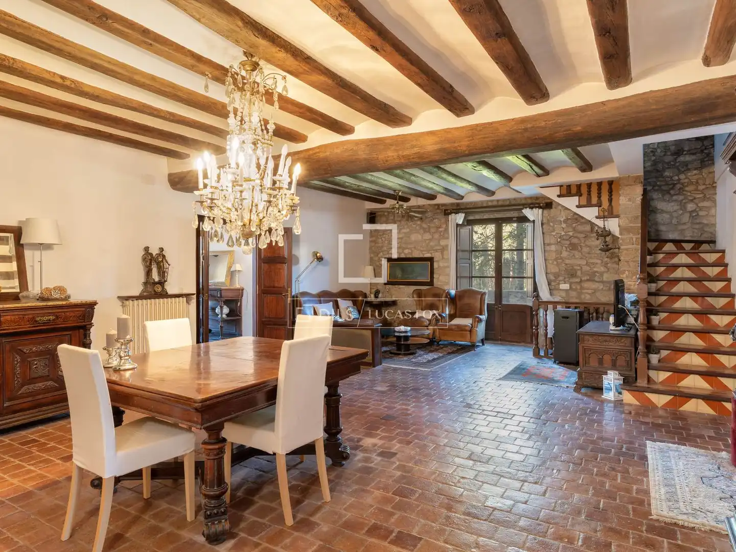 Comedor de Finca rústica en venta en Fontcoberta con Calefacción, Jardín privado y Terraza