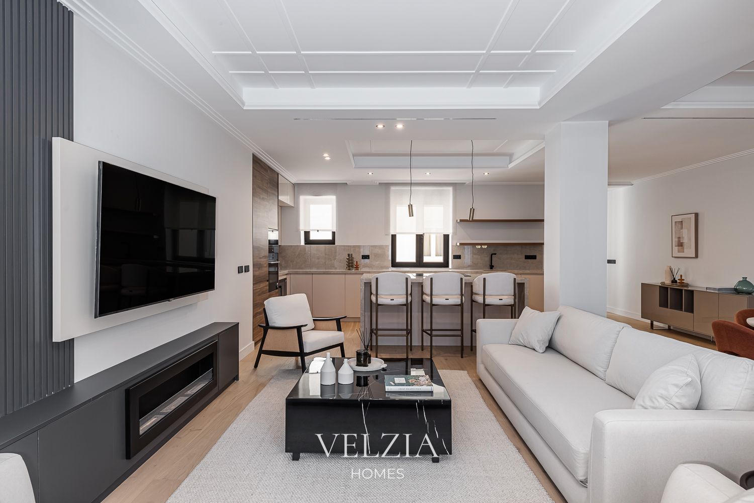 Living room of Flat for sale in  Madrid Capital  with Air Conditioner, Heating and Terrace