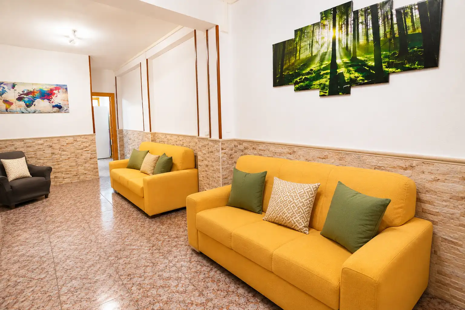 Sala d'estar de Casa o xalet per a compartir en Murcia amb Aire condicionat, Calefacció i Moblat