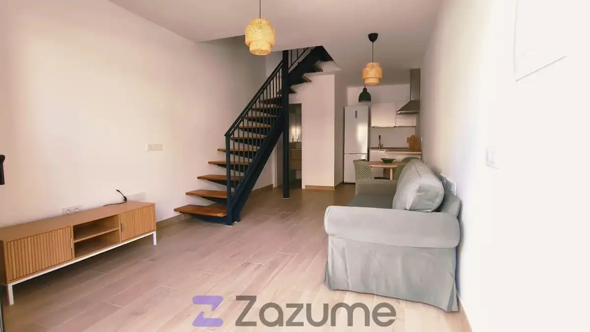 Sala de estar de Dúplex de alquiler en La Oliva con Calefacción, Terraza y Amueblado