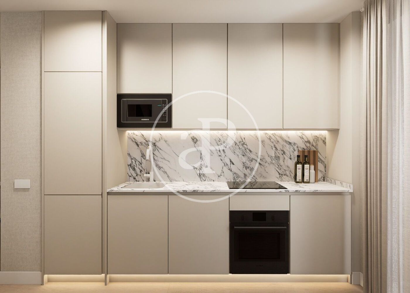 Kitchen of Flat for sale in  Madrid Capital  with Air Conditioner, Heating and Furnished