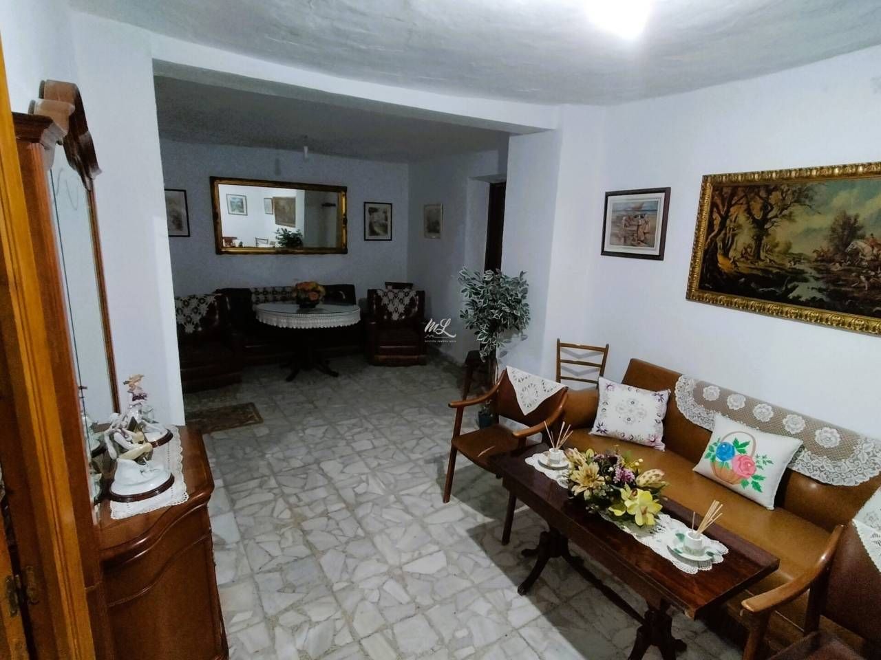 Sala d'estar de Casa adosada en venda en La Guardia amb Jardí privat i Terrassa