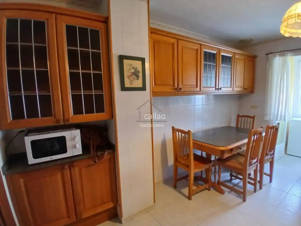 Kitchen of Flat for rent in Ferrol  with Heating, Parquet flooring and Furnished
