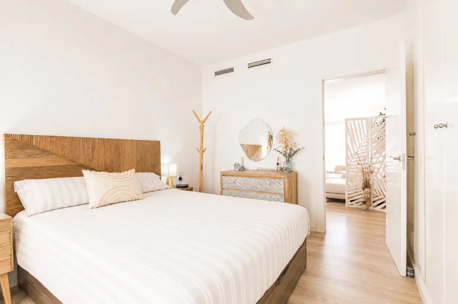 Bedroom of Flat for sale in Rafelbuñol / Rafelbunyol  with Heating, Furnished and Balcony