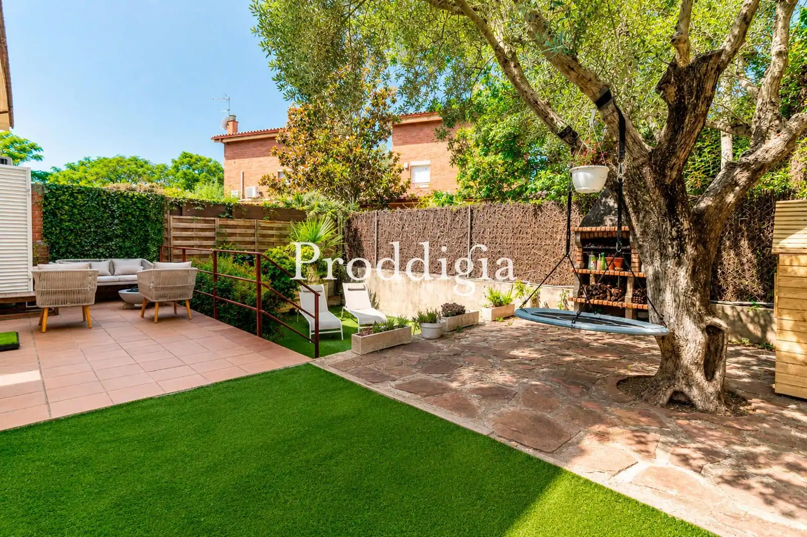 Garden of Detached homes for sale in Sant Cugat del Vallès  with Air Conditioner, Heating and Private garden