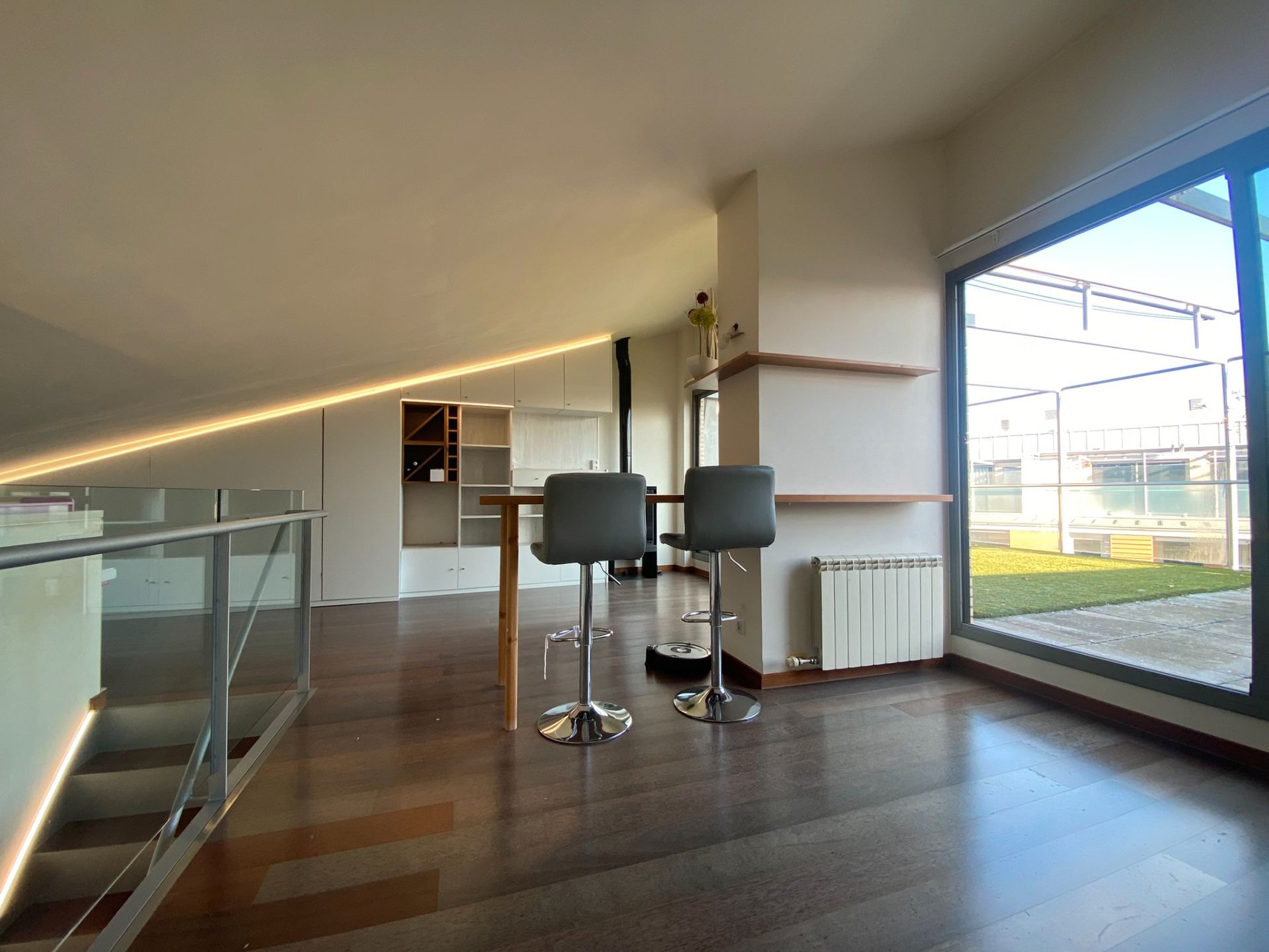 Sala de estar de Dúplex de alquiler en Porqueres con Aire acondicionado, Calefacción y Parquet