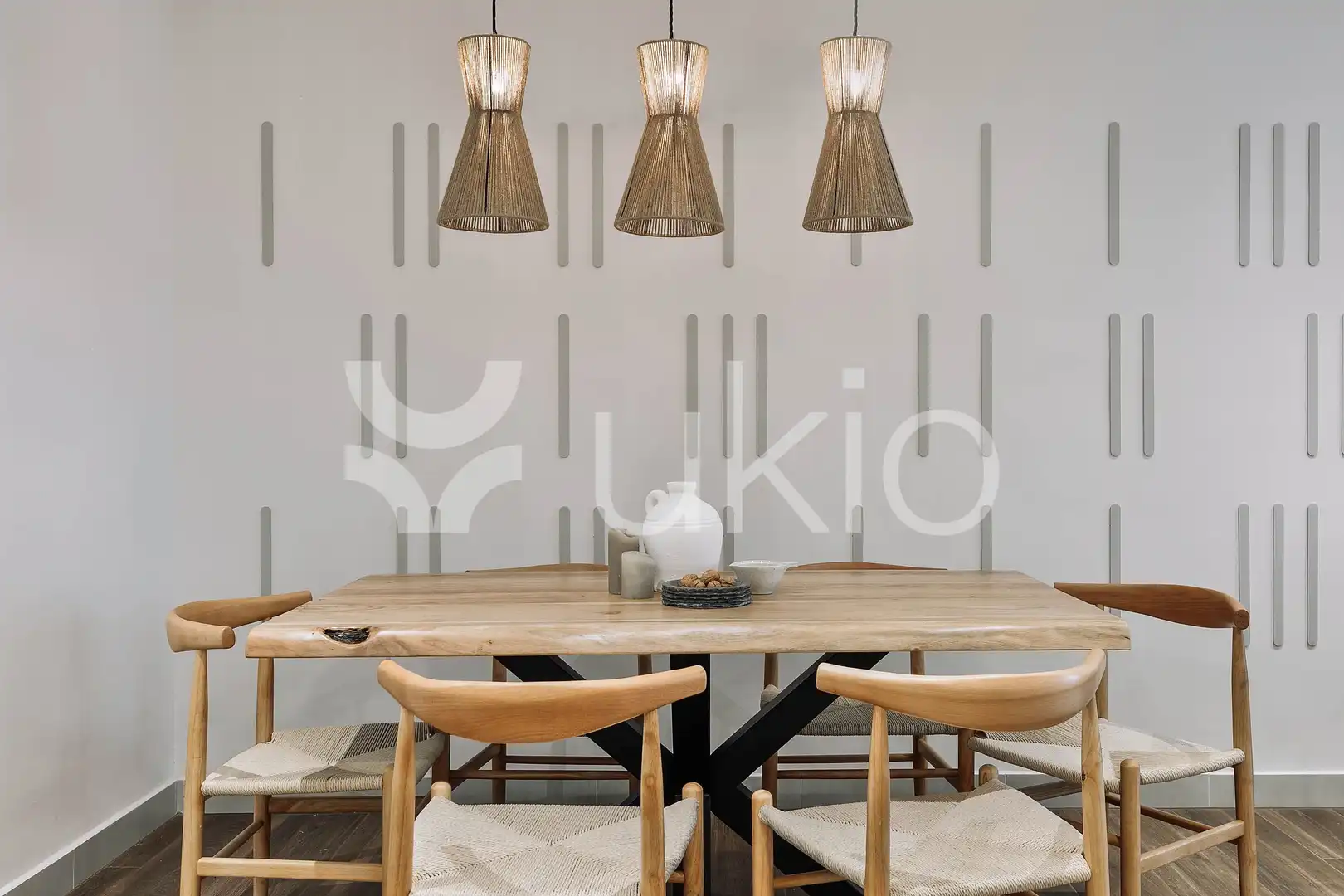Comedor de Apartamento de alquiler en Barcelona con Aire acondicionado, Amueblado y Horno