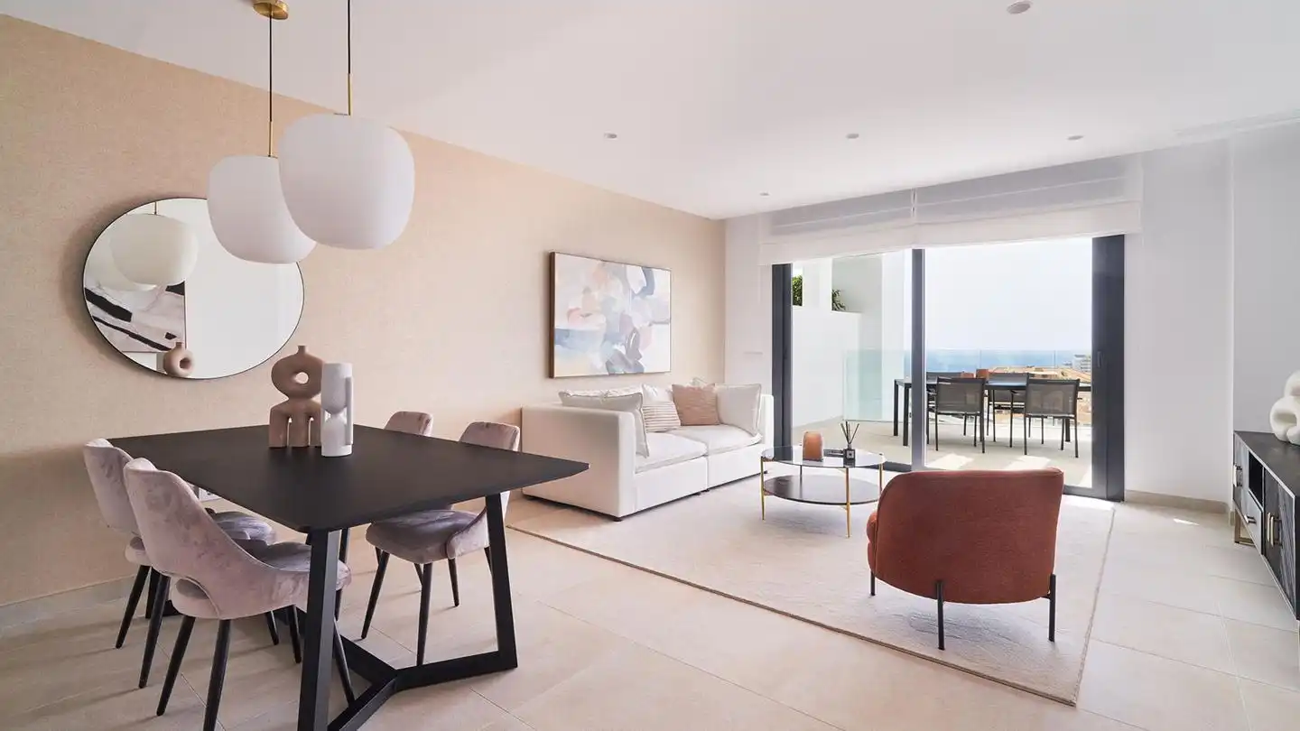 Sala de estar de Piso en venta en Fuengirola con Aire acondicionado, Terraza y Amueblado
