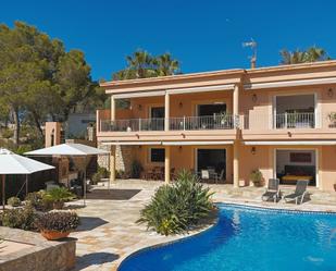 Exterior view of House or chalet for sale in Santa Eulària des Riu  with Air Conditioner, Terrace and Swimming Pool