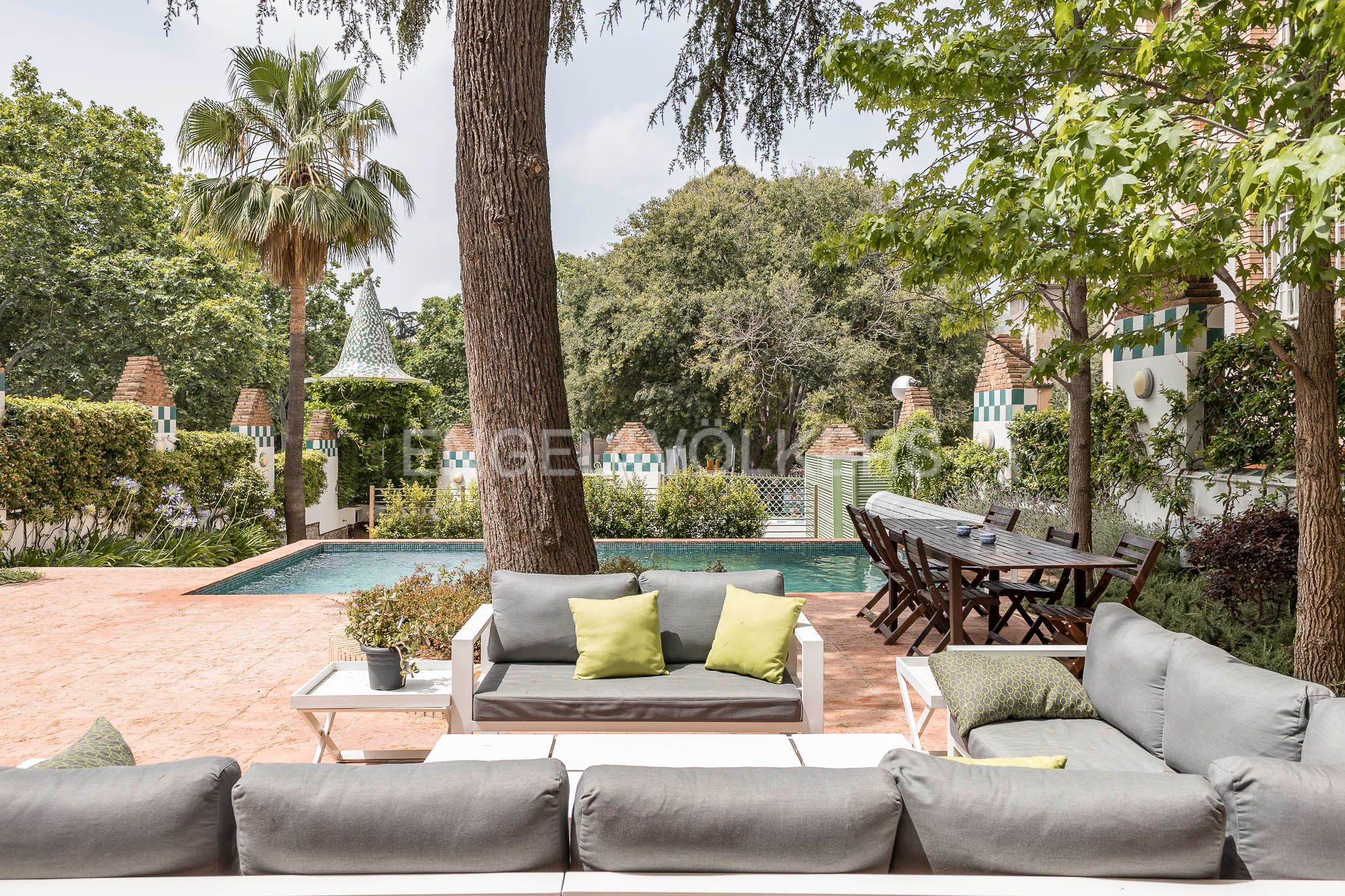 Terrassa de Casa o xalet de lloguer en  Barcelona Capital amb Aire condicionat, Calefacció i Jardí privat