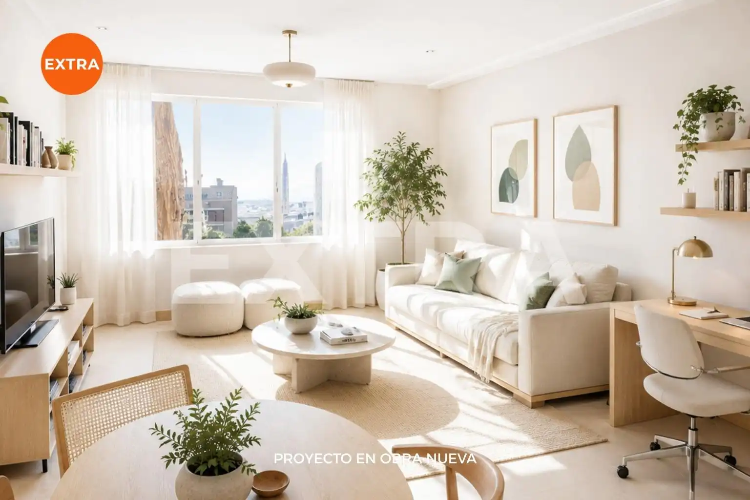 Sala d'estar de Apartament en venda en Madrid amb Aire condicionat, Calefacció i Terrassa