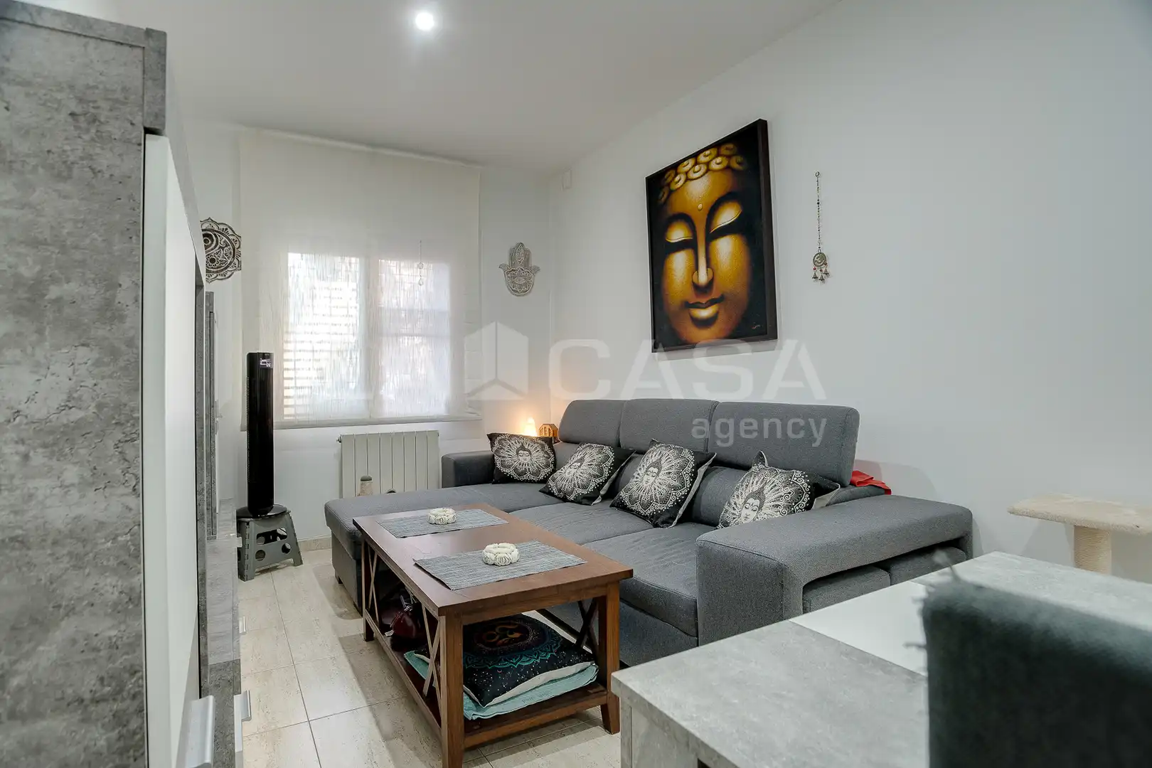 Sala de estar de Piso en venta en Sant Adrià de Besòs con Calefacción