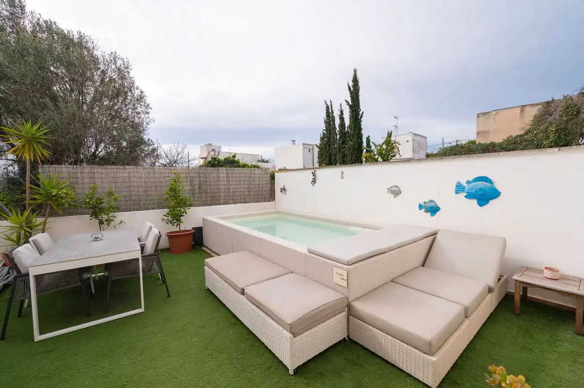 Terraza de Casa adosada en venta en Sant Antoni de Portmany con Aire acondicionado, Calefacción y Jardín privado