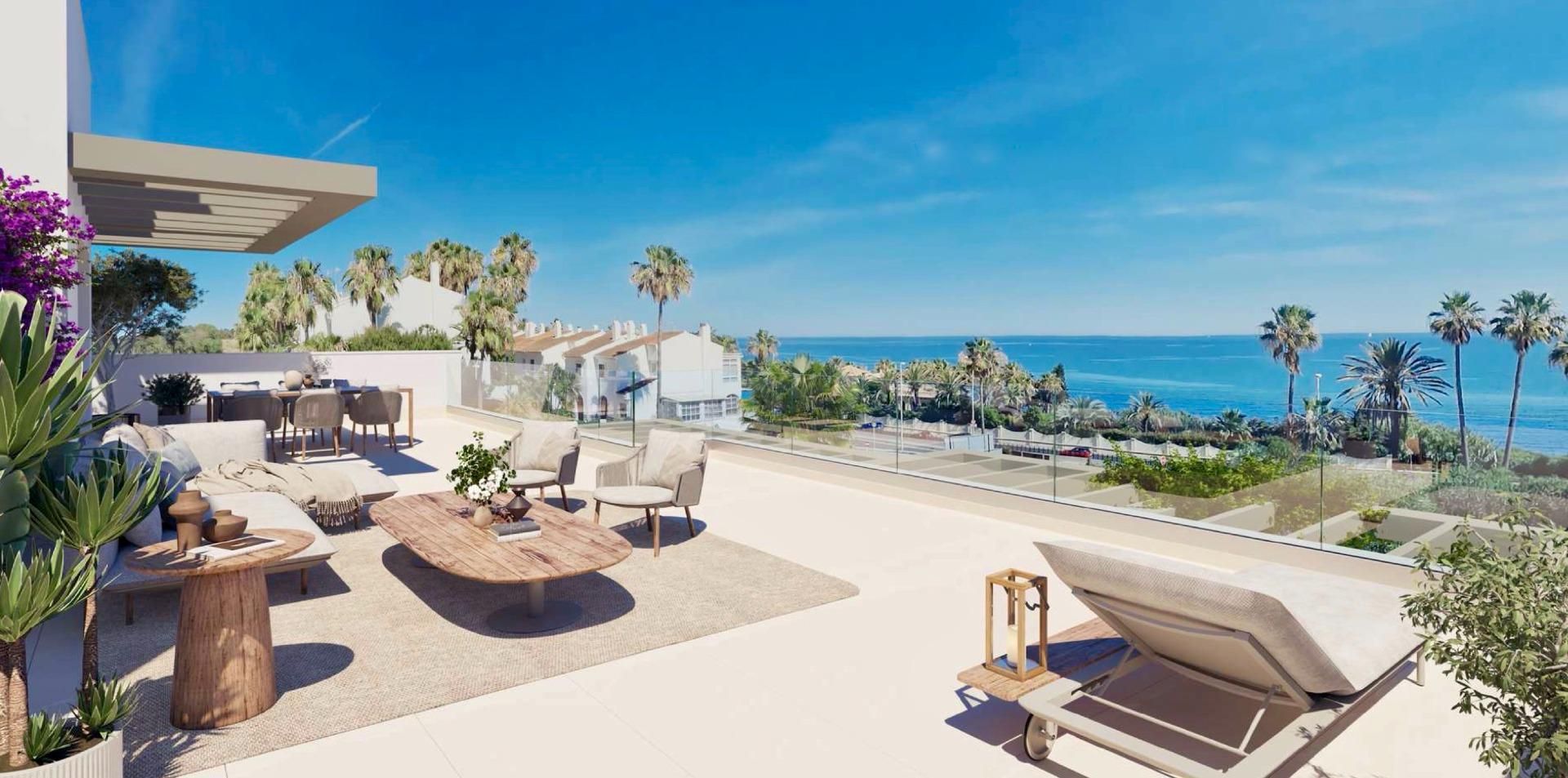 Terrassa de Apartament en venda en Mijas amb Aire condicionat, Calefacció i Jardí privat