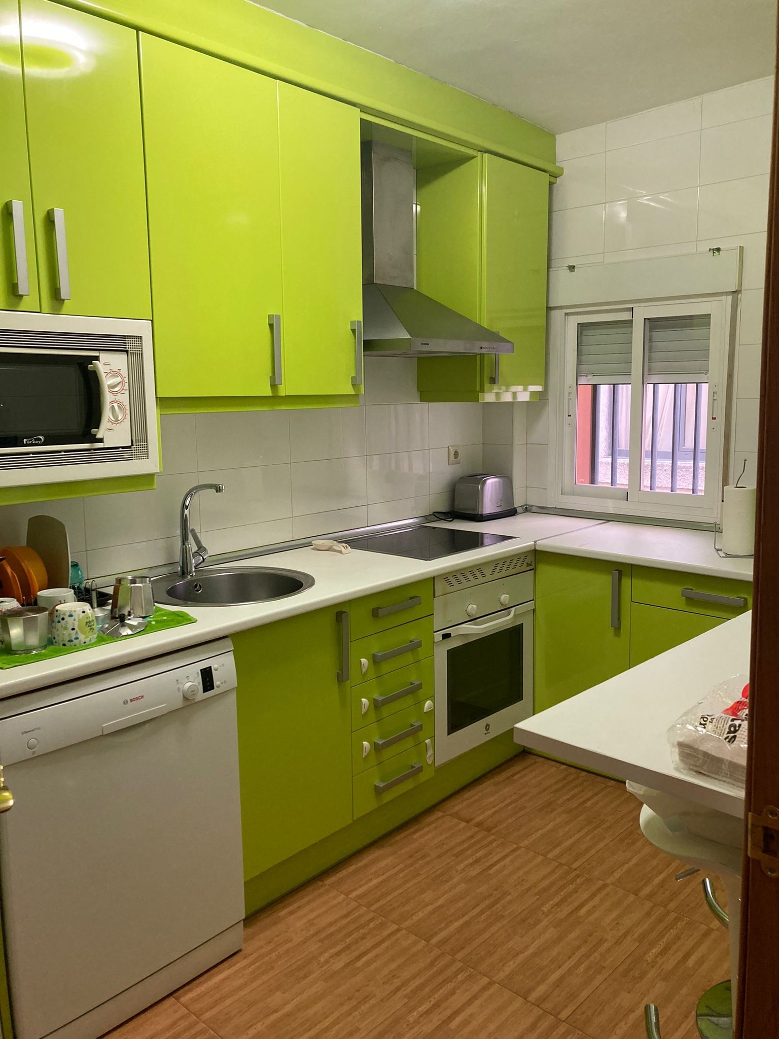 Kitchen of Apartment to rent in Plasencia  with Air Conditioner, Heating and Furnished