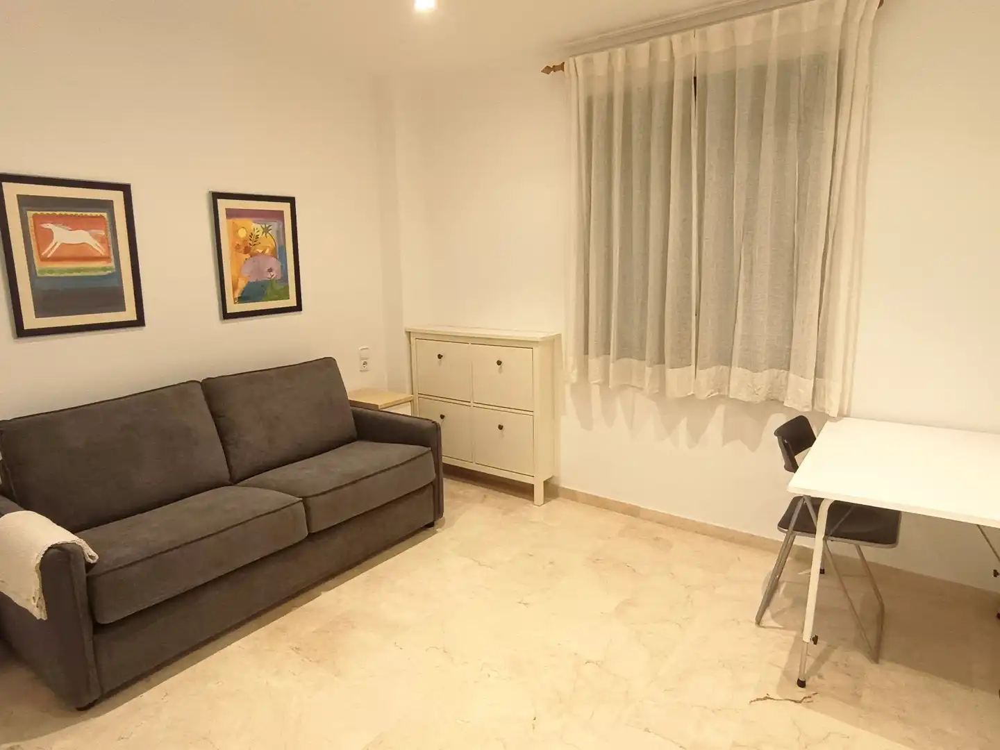 Sala de estar de Apartamento de alquiler en Jávea / Xàbia con Aire acondicionado, Calefacción y Jardín privado