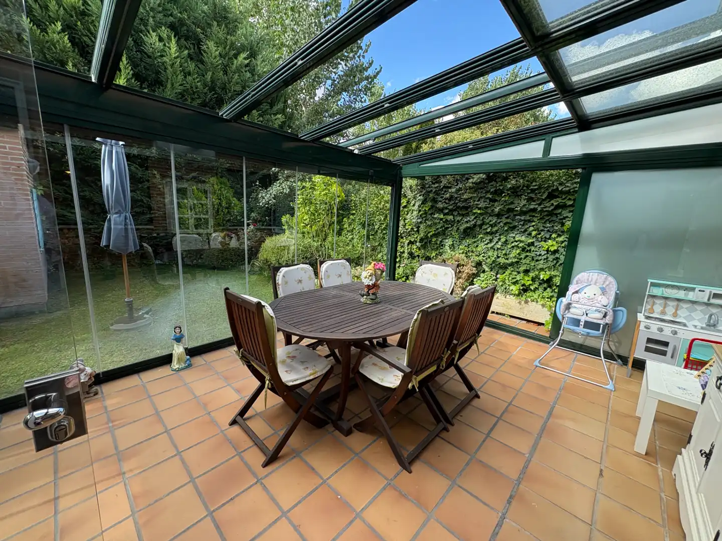 Terraza de Casa adosada en venta en Simancas con Aire acondicionado, Calefacción y Jardín privado