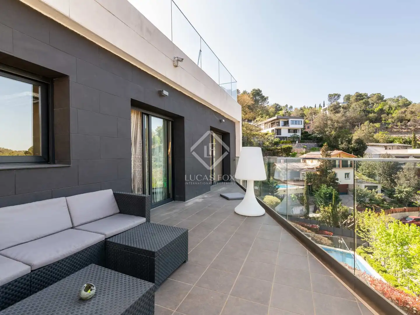 Terraza de Casa o chalet en venta en Sant Cugat del Vallès con Aire acondicionado, Calefacción y Jardín privado