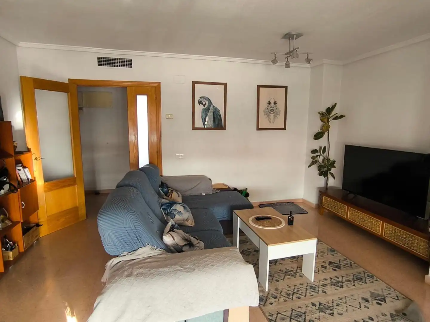 Sala d'estar de Àtic de lloguer en Alicante / Alacant amb Calefacció, Jardí privat i Terrassa