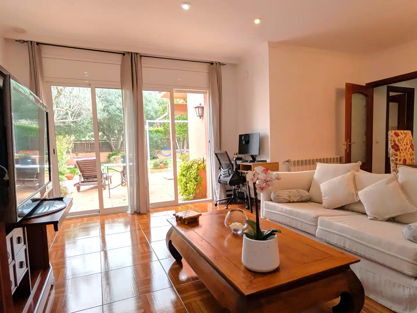 Wohnzimmer von Haus oder Chalet zum Verkauf in Calonge i Sant Antoni mit Heizung, Privatgarten und Terrasse