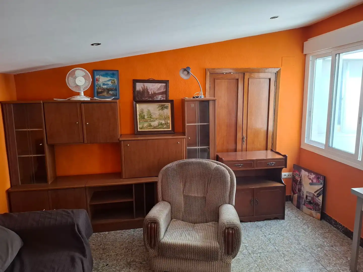 Sala d'estar de Àtic en venda en Ourense Capital  amb Calefacció i Moblat