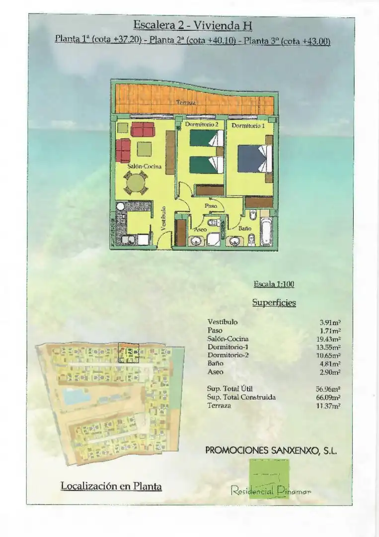 Apartament en venda en Sanxenxo amb Calefacció, Parquet i Terrassa