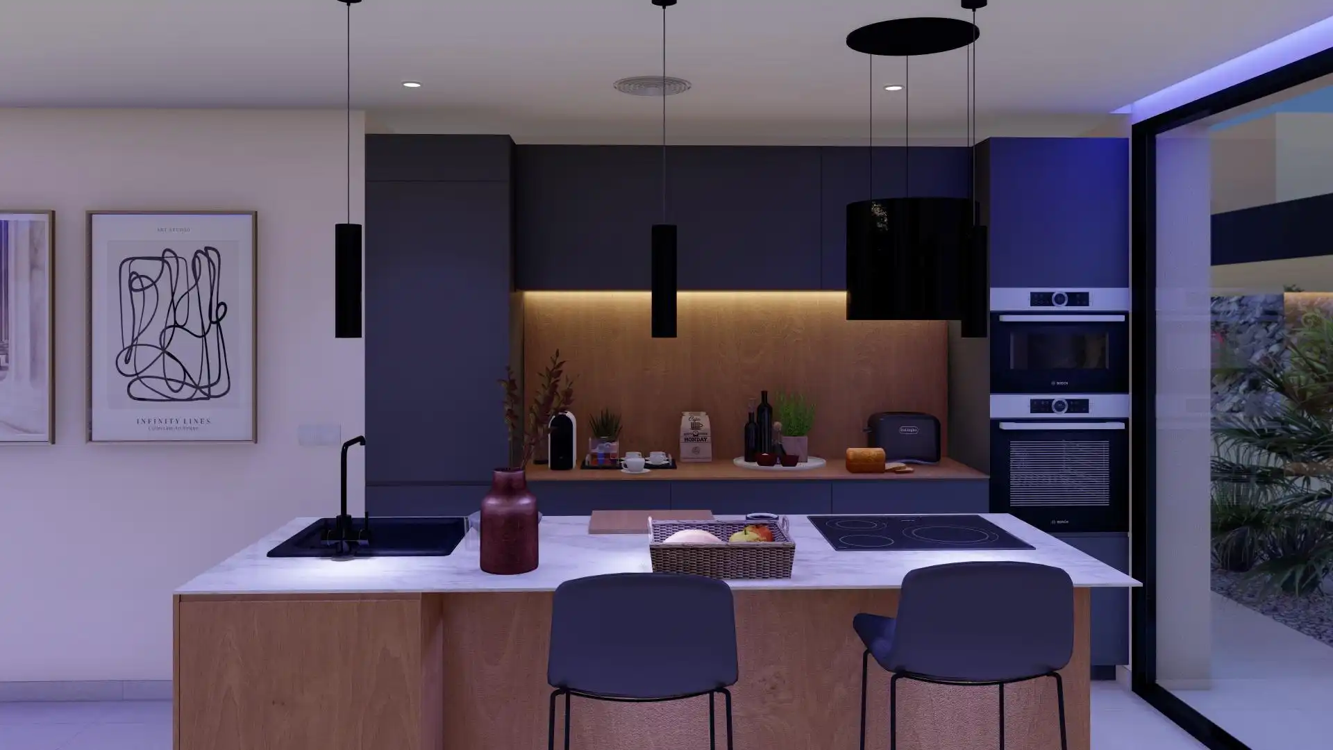 Cocina de Casa o chalet en venta en Murcia con Aire acondicionado, Calefacción y Jardín privado