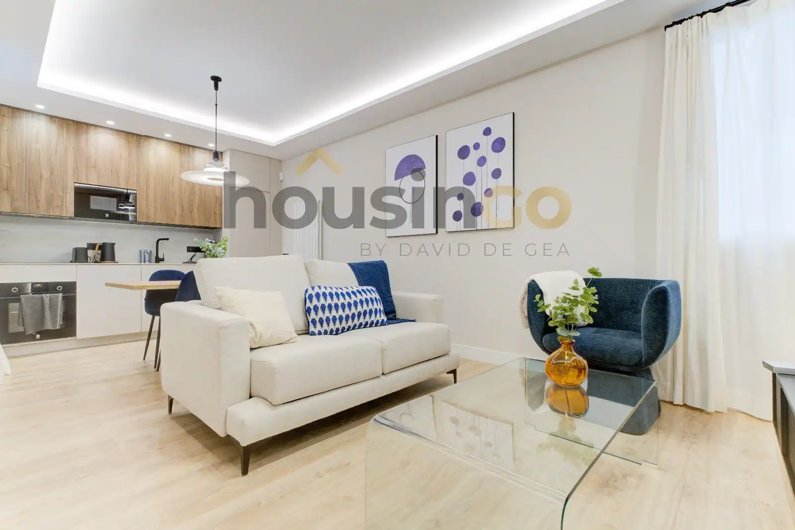 Sala de estar de Piso de alquiler en Madrid con Aire acondicionado, Calefacción y Amueblado