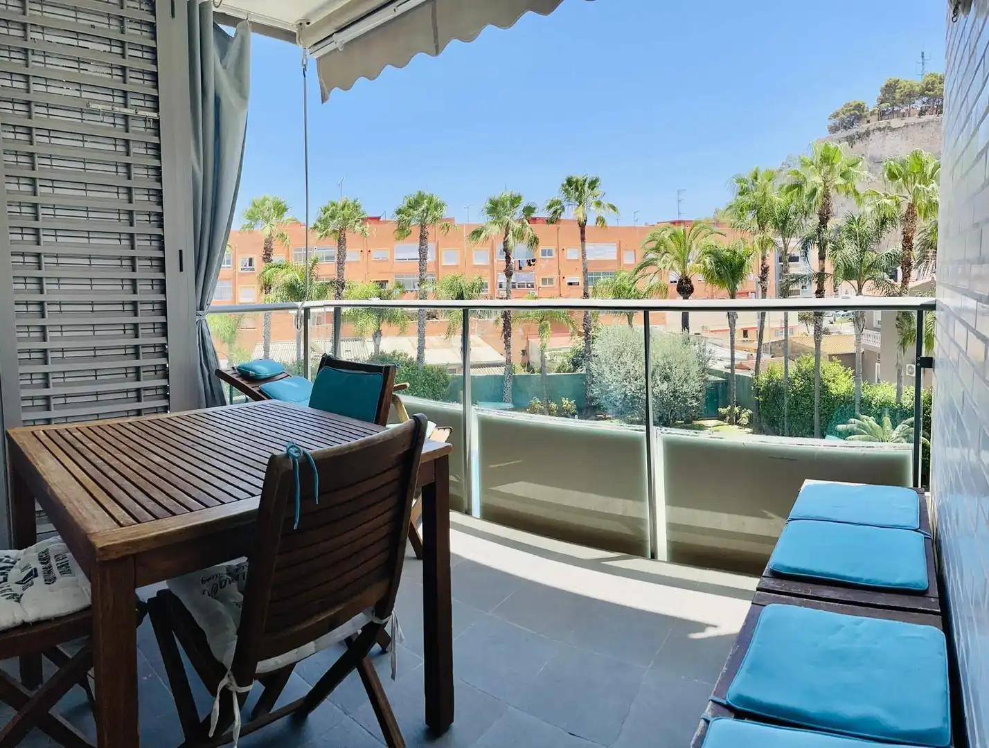Terrace of Apartments for rent in Dénia  with Air Conditioner, Private garden and Terrace