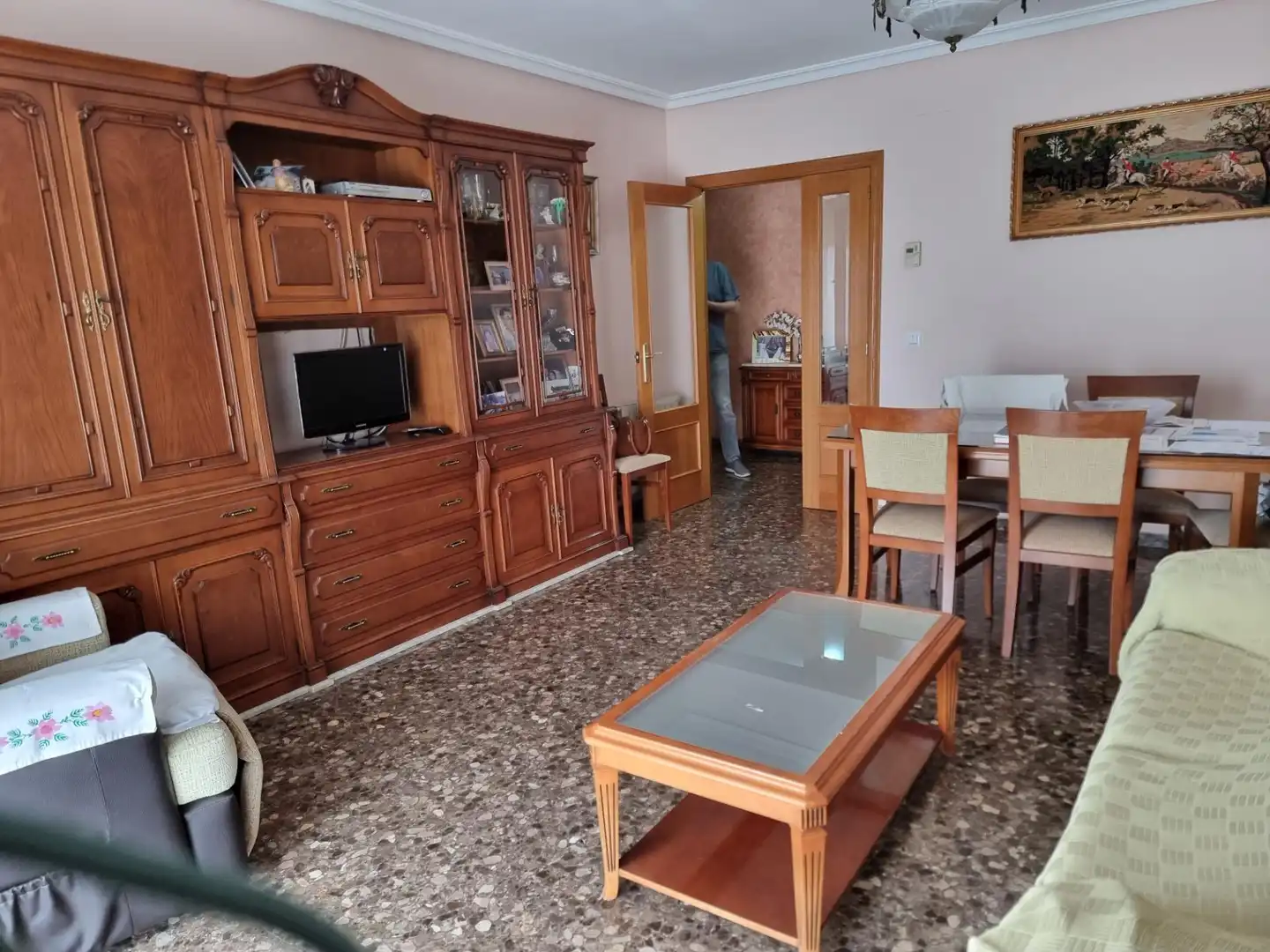 Living room of Flat for rent in Valencia  with Air Conditioner, Furnished and Balcony