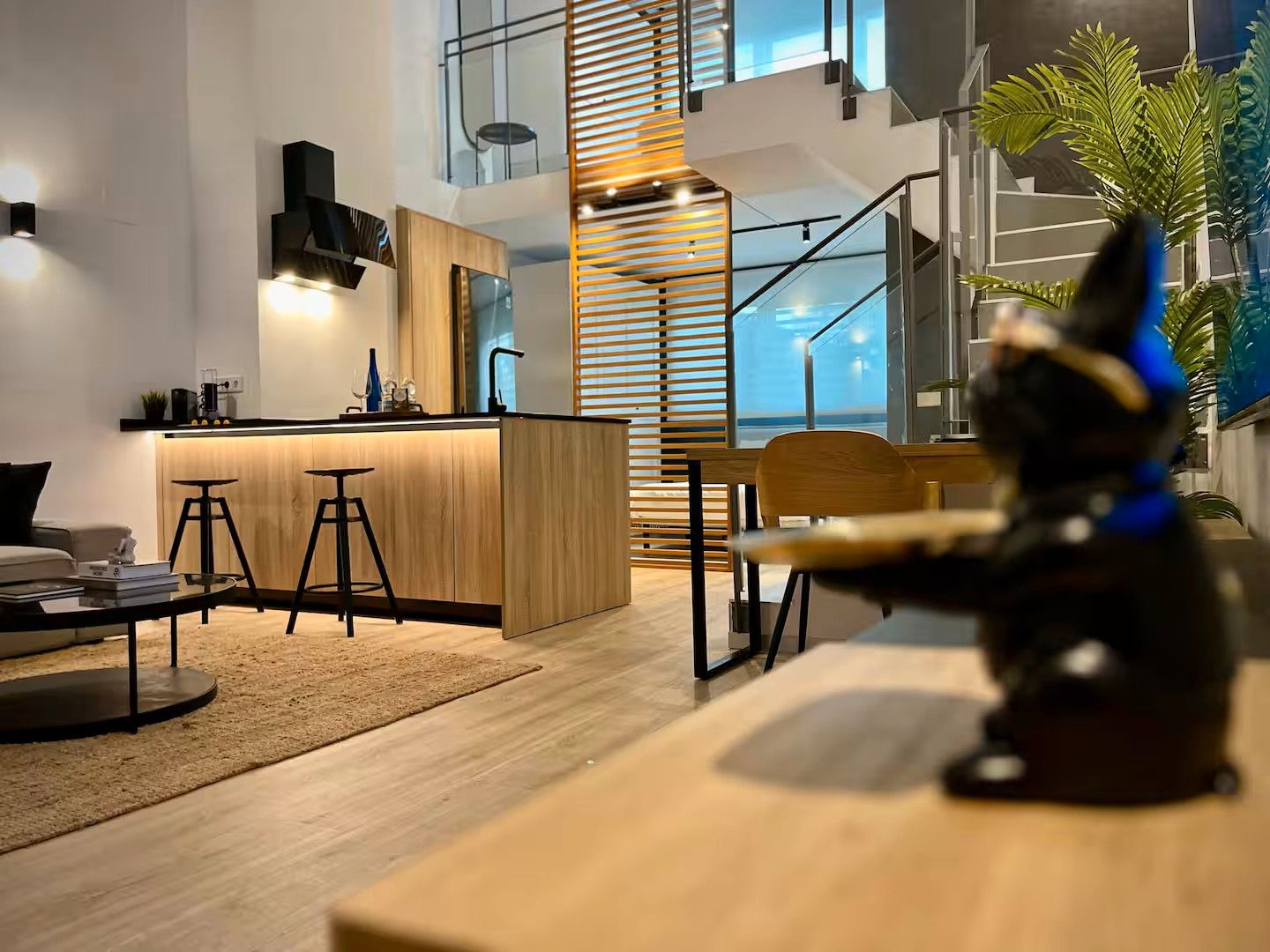 Cocina de Piso de alquiler en  Valencia Capital con Aire acondicionado, Amueblado y TV
