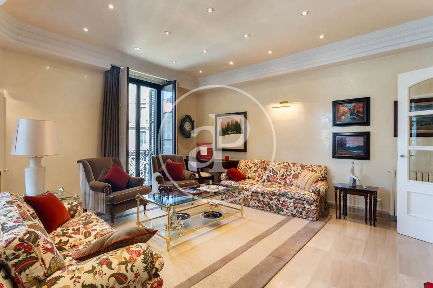 Sala de estar de Piso de alquiler en Barcelona con Aire acondicionado, Calefacción y Amueblado
