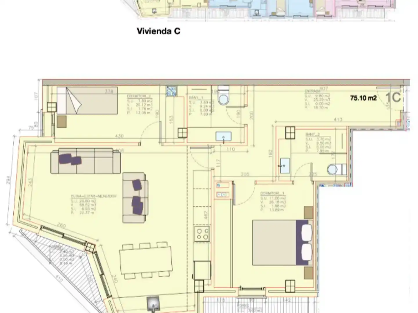 Flat for sale in Inca  with Air Conditioner, Parquet flooring and Balcony