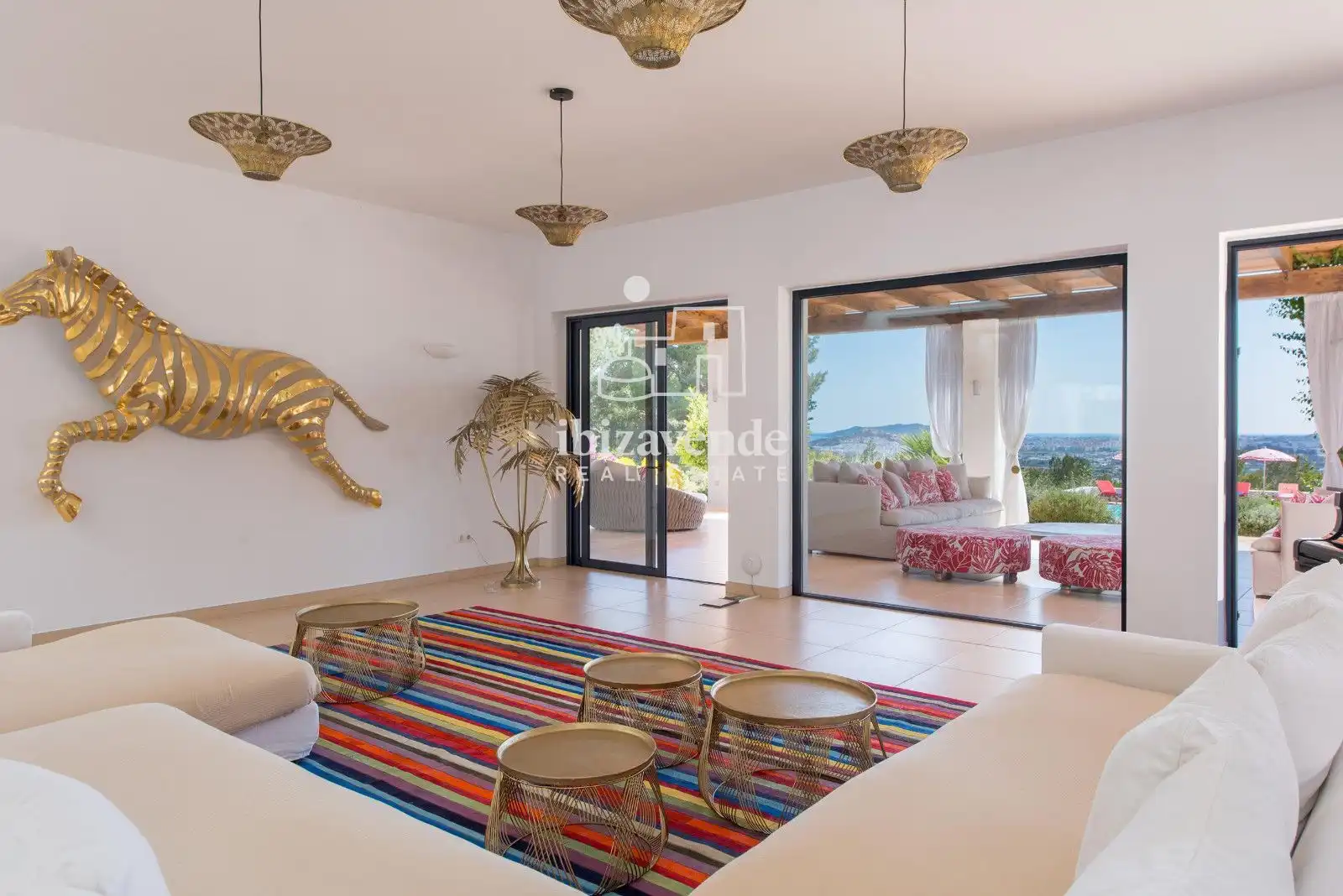 Sala de estar de Casa o chalet de alquiler en Santa Eulària des Riu con Aire acondicionado, Calefacción y Terraza