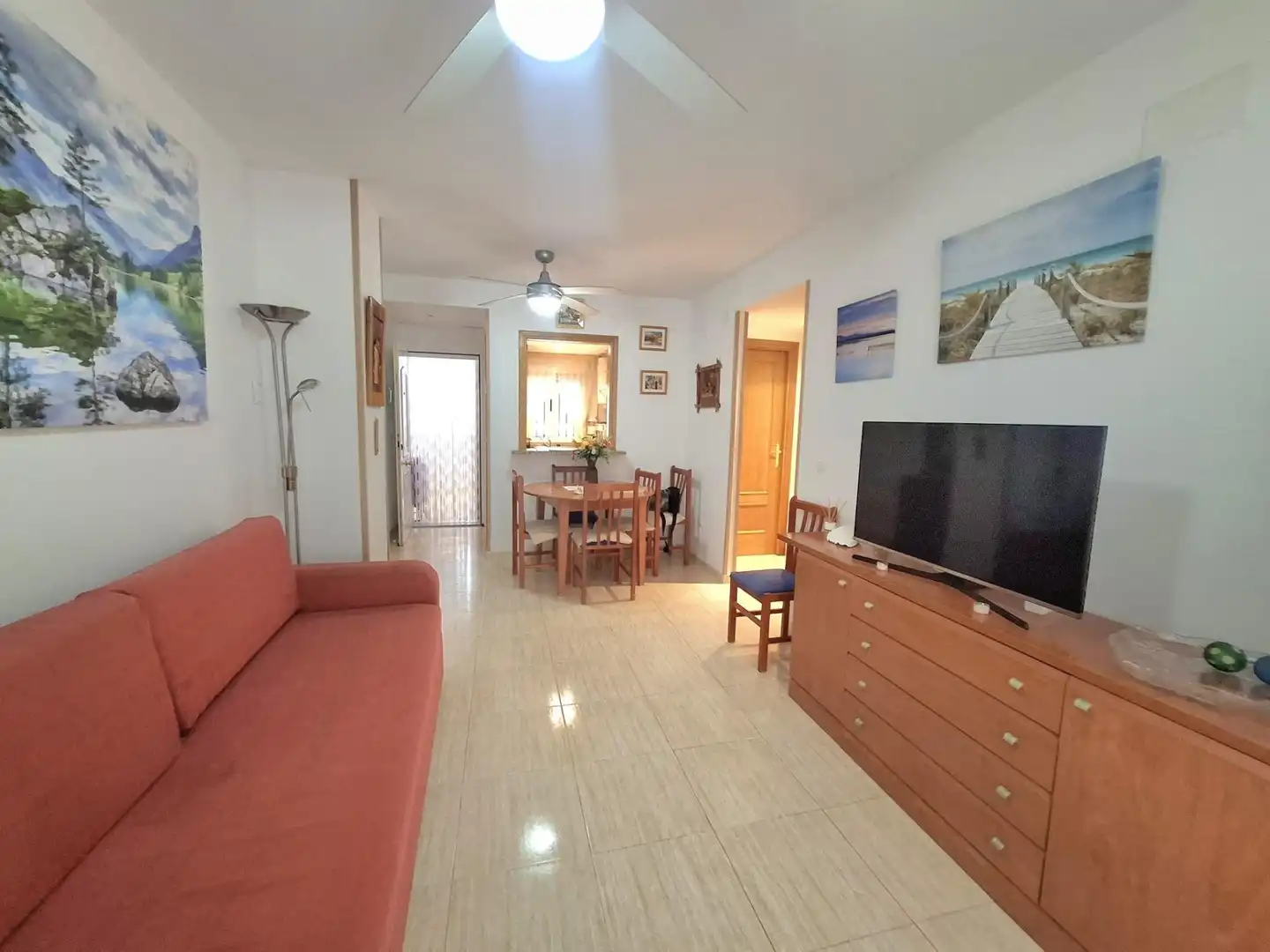 Living room of Flat for sale in Oropesa del Mar / Orpesa  with Air Conditioner, Balcony and Community pool