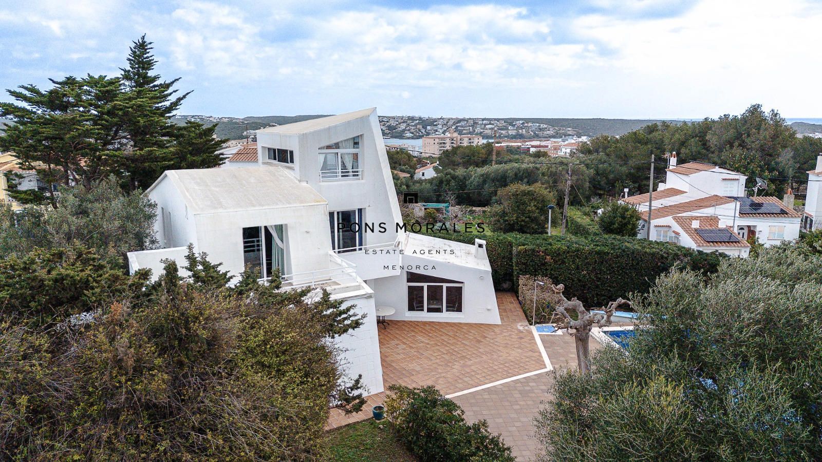 Exterior view of House or chalet for sale in Es Castell  with Air Conditioner, Heating and Storage room