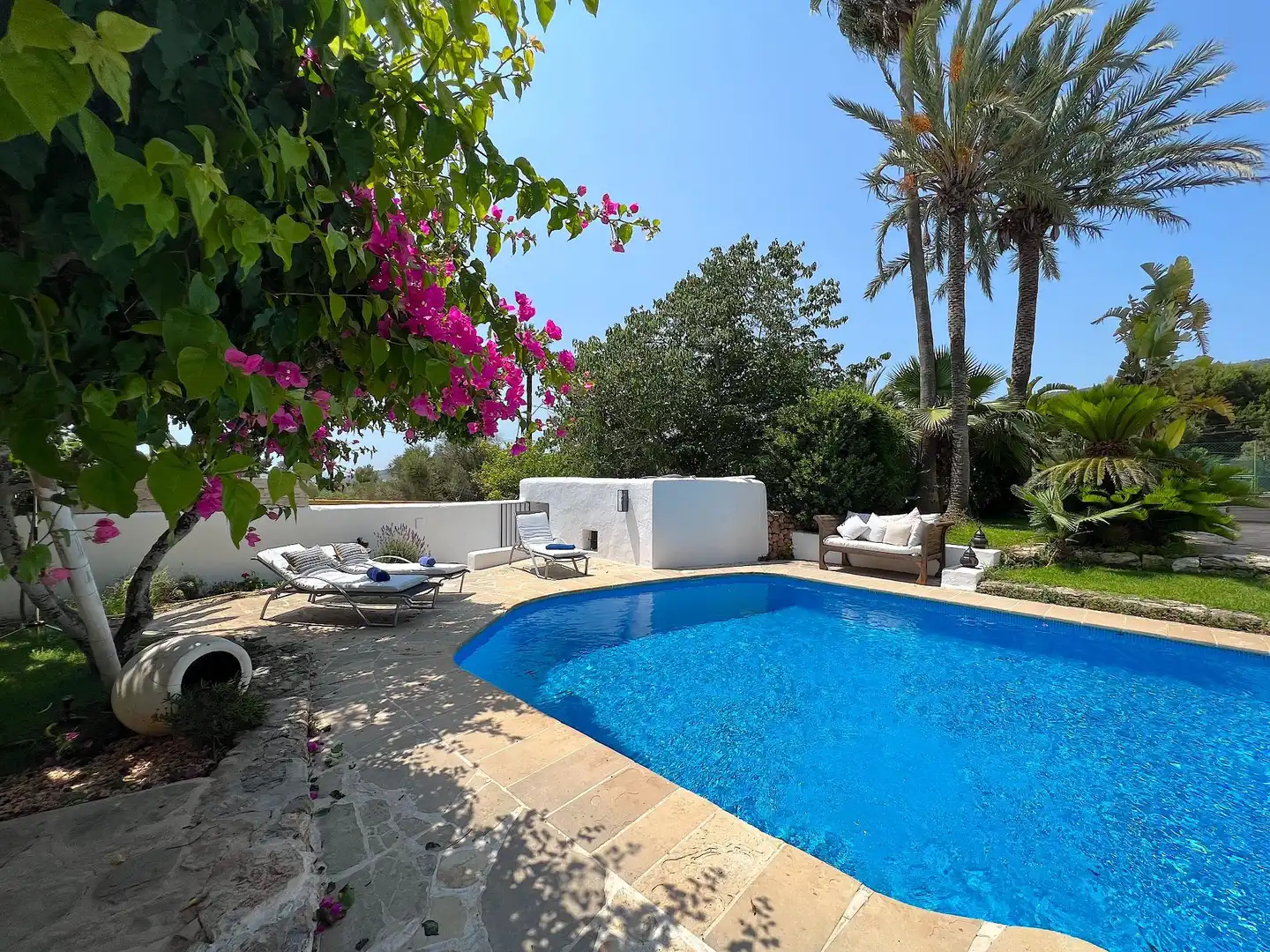 Swimming pool of Houses for sale in Sant Antoni de Portmany  with Air Conditioner, Heating and Private garden