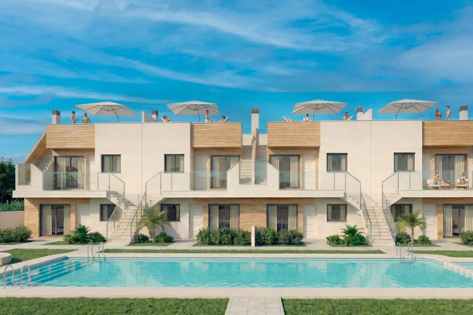 Exterior view of Flat for sale in San Javier  with Air Conditioner, Private garden and Terrace