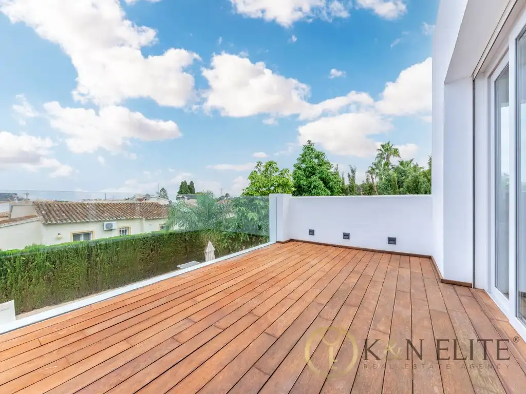 Terrassa de Casa o xalet de lloguer en Dénia amb Aire condicionat, Jardí privat i Terrassa