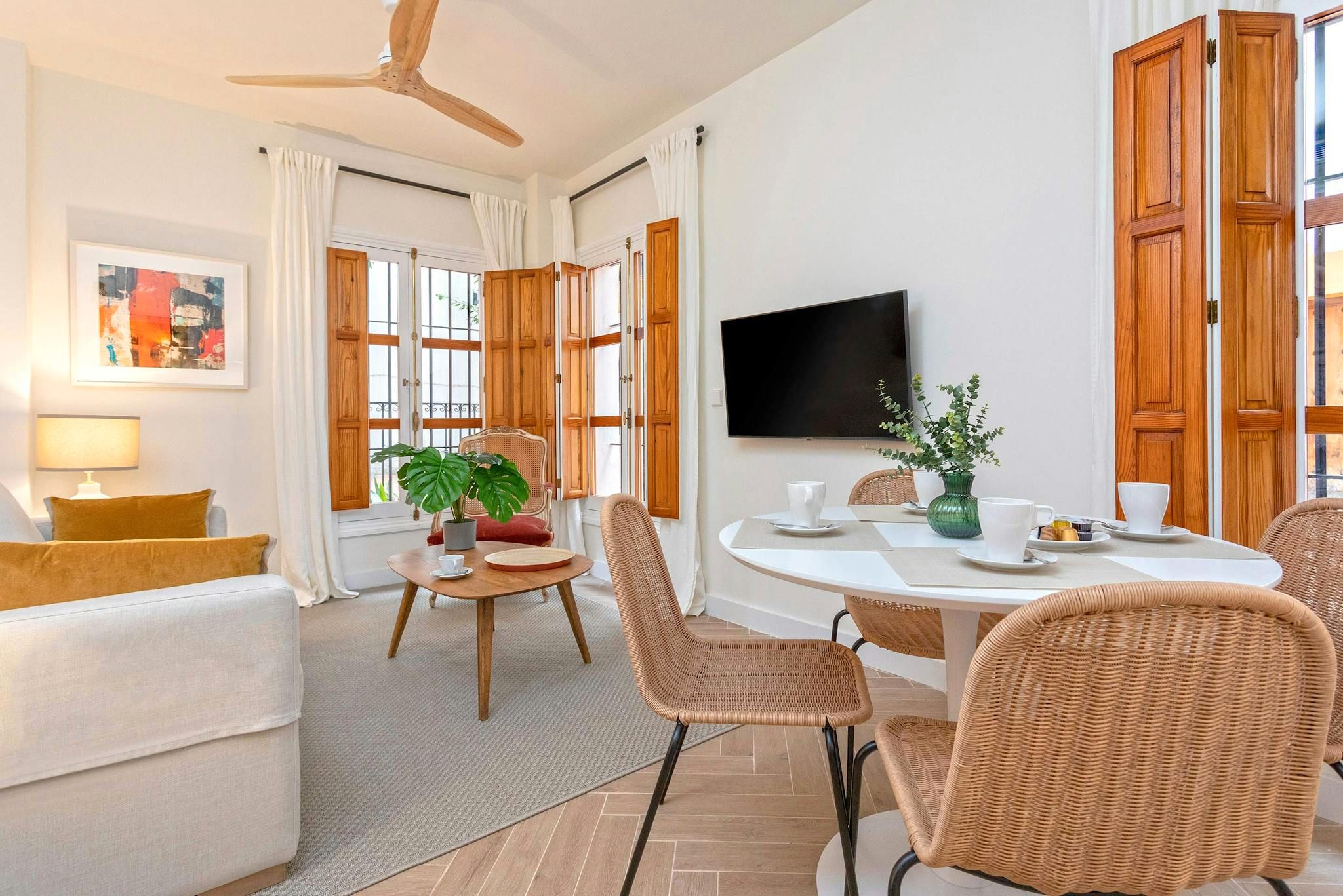 Living room of Flat to rent in  Sevilla Capital  with Air Conditioner, Heating and Washing machine