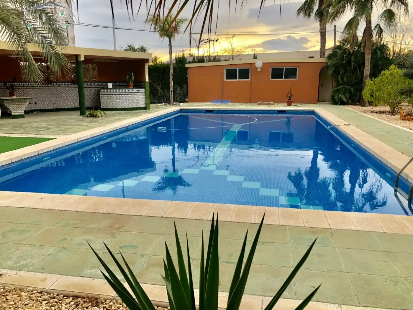 Piscina de Casa o xalet en venda en Elche / Elx amb Aire condicionat, Jardí privat i Terrassa