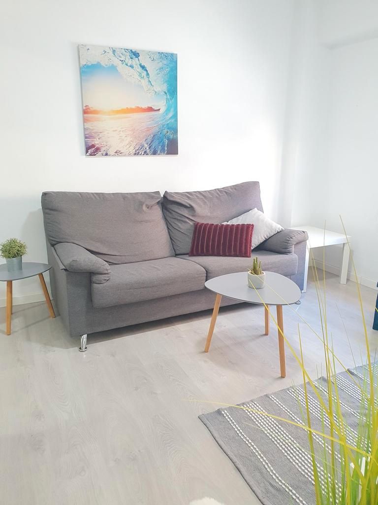 Sala d'estar de Pis de lloguer en  Valencia Capital amb Aire condicionat, Parquet i Terrassa