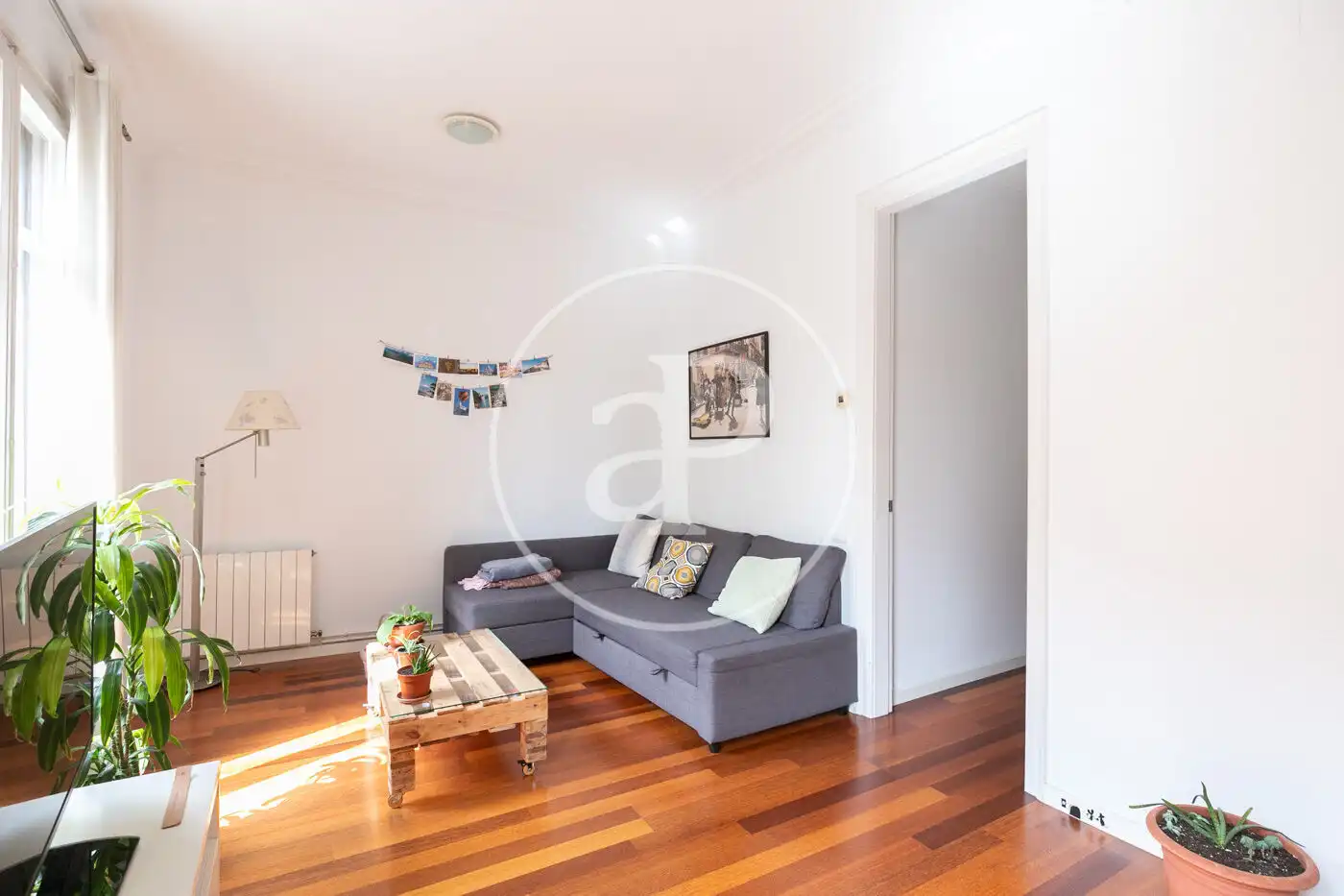 Sala de estar de Piso en venta en Barcelona con Calefacción, Amueblado y Balcón