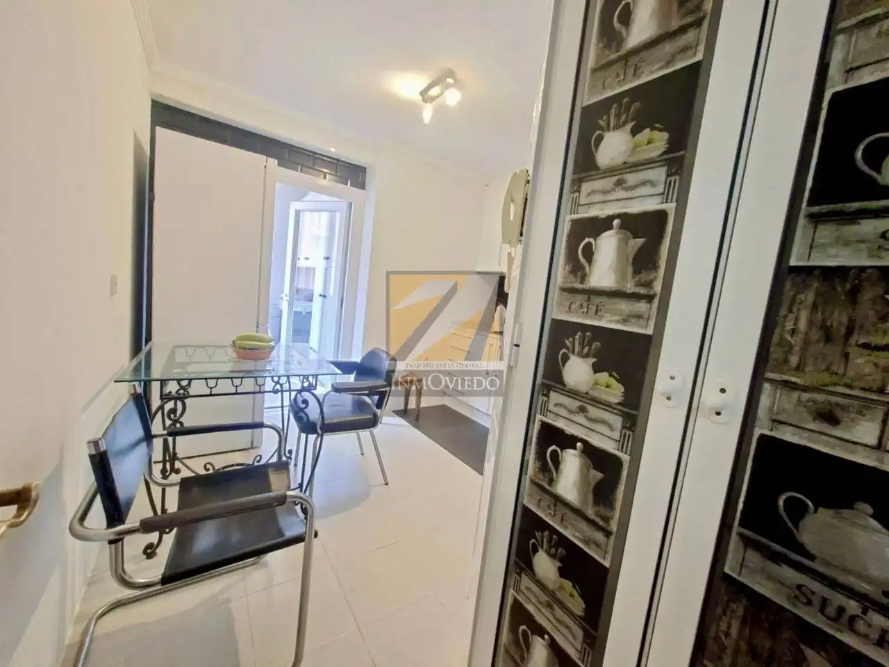Kitchen of Flat for sale in Oviedo   with Heating, Terrace and Storage room